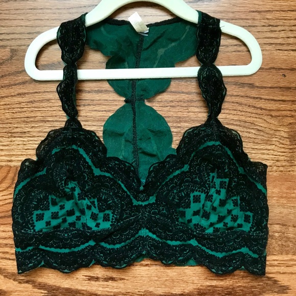 dark green bralette